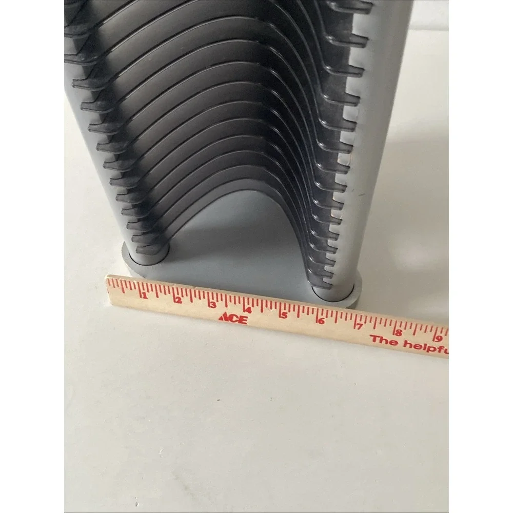 Vintage Y2K - 20 CD Stackable Tower Rack CD Holder Organizer Retro Gray